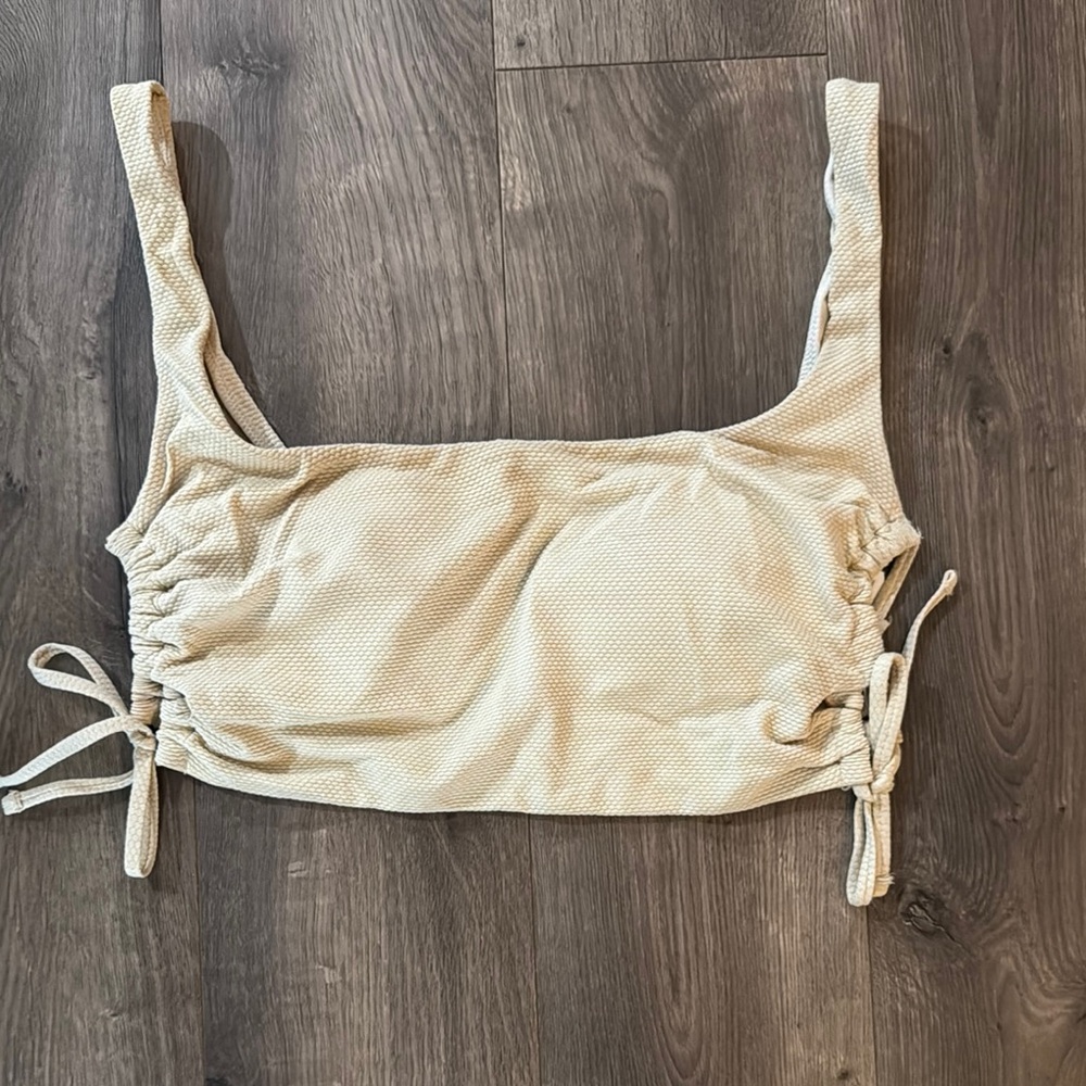 Aerie Tan Textured Swim Top